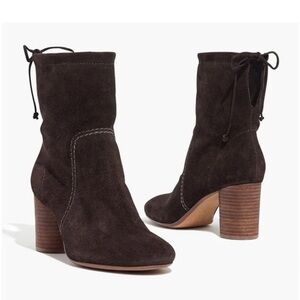 Madewell Women's Neva Suede Foldover Boot in Chocolate